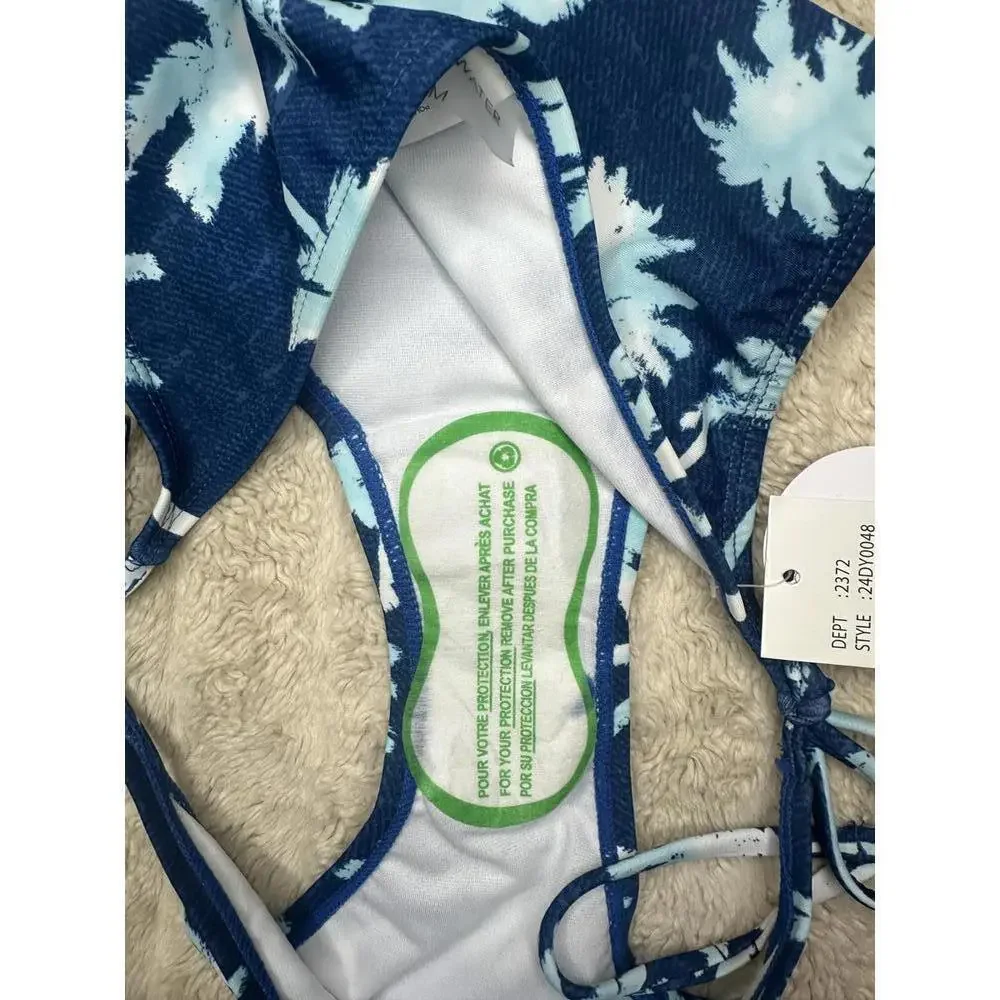 Hot Water tropical underwire triangle bra and string bikini set Size L/M